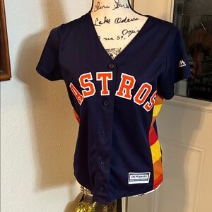 Majestic Women’s Astros Navy and Orange Jersey
